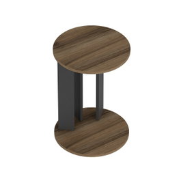 Hanah Home Ema Mesa Auxiliar Nogal, Antracita 34x64x34 cm
